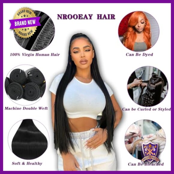 38 Inch Brazilian Straight Hair Extensions 100% Virgin Remy Human Hair main image 5